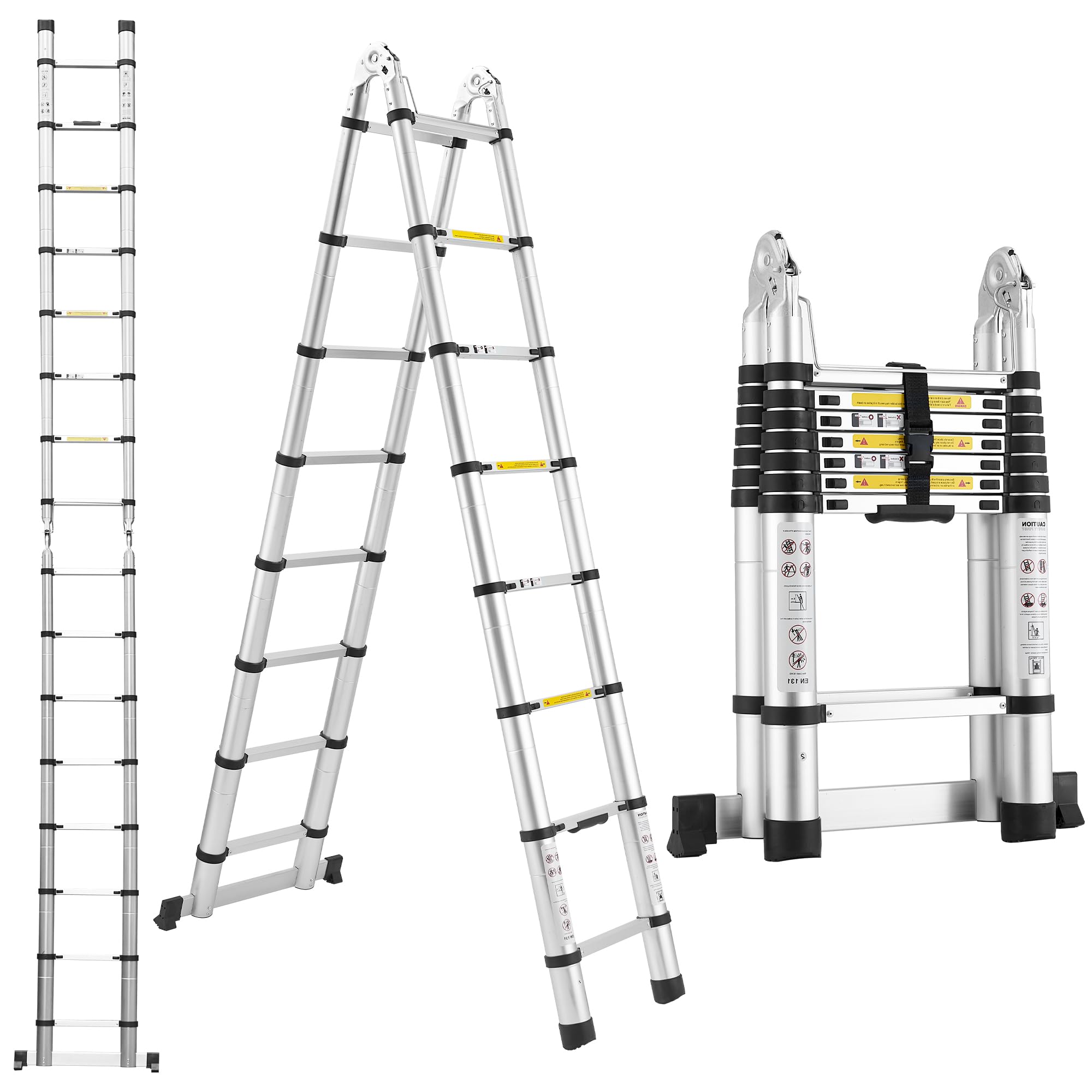 DIAMONDFORGE A Frame Telescoping Ladder