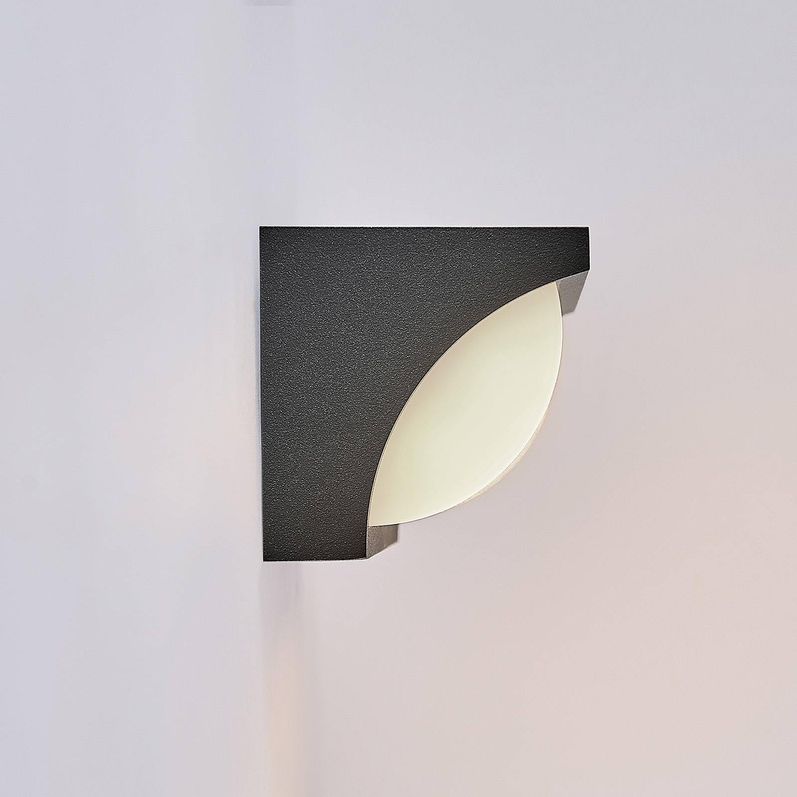 Lucande Bombillas LED aplique de pared exterior en antracita, blanco | luz de exterior ip65 estanco al polvo y a chorros de agua, moderno, 2700 k blanco cálido para terraza, balcón