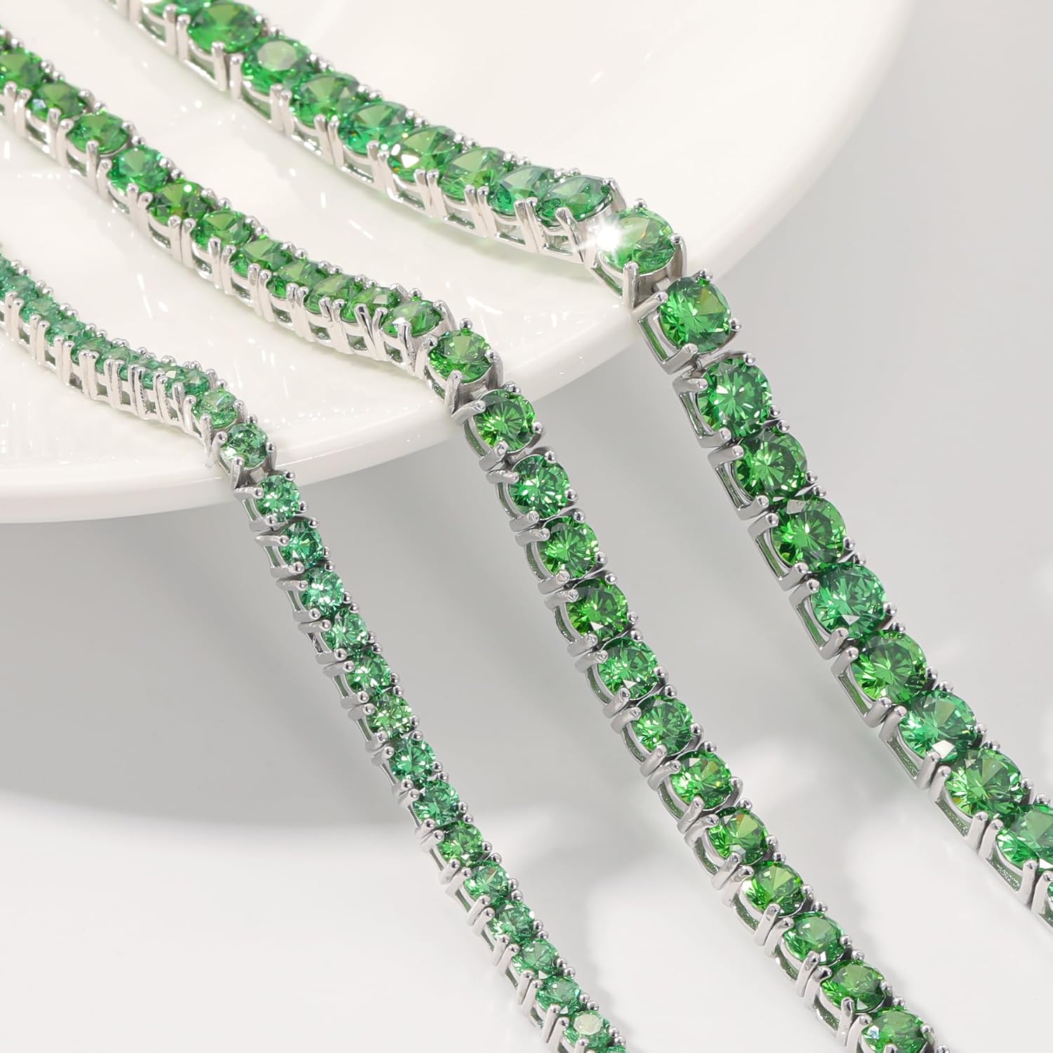 Gem's Beauty Birthstone Bracelet Jewelry for Women Sterling Silver 3MM Tennis Bracelet Classic Bolo Fine Jewelry Anniversary Birthday Gifts for Women Mom Wife Her 6.5" 7" 7.5" - Image 7