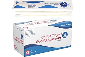 Dynarex 6-Inch Sterile Cotton Tipped Applicators