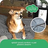 Vista 7 de Molly Mutt Forro de cama para perro resistente al agua, forro de cama de poliéster para perros, fácil de limpiar, gris, enorme, 36 x 45 x 4.75