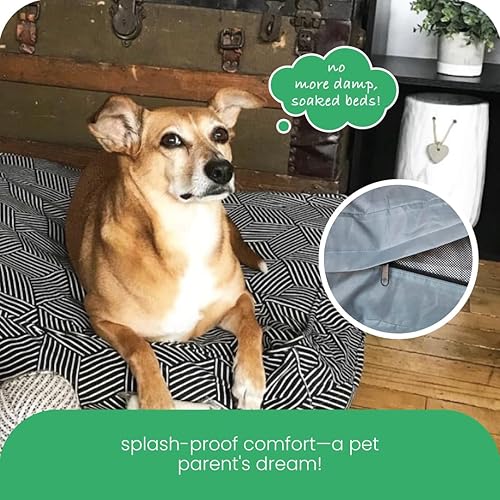 Miniatura 7 de Molly Mutt Forro de cama para perro resistente al agua, forro de cama de poliéster para perros, fácil de limpiar, gris, pequeño, 22 x 27 x 4.75