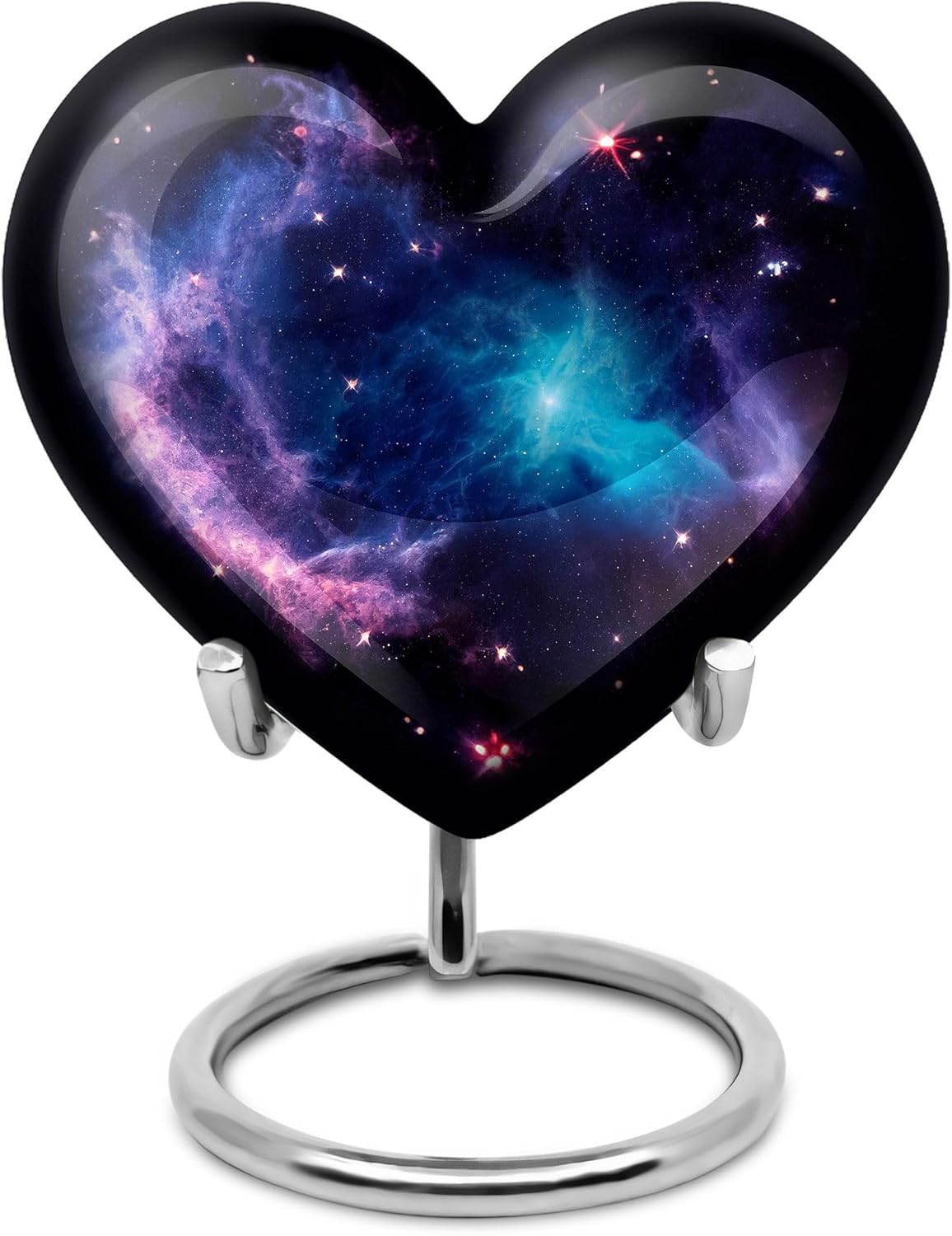 Galaxy Urns for Human Ashes Adult Man, Galaxy Heart Urn Keepsake - Blue Tiny Memorial Urn, Small Cremation Keepsake for Women & Men, Funeral Urns for Human Ashes Adult Female & Male,3 Inch
