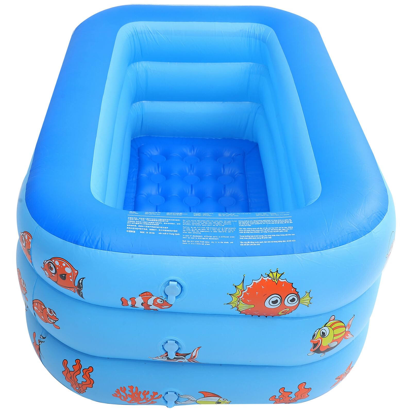 Piscina Infantil Inflable de PVC, Tres Capas, Azul para Niños