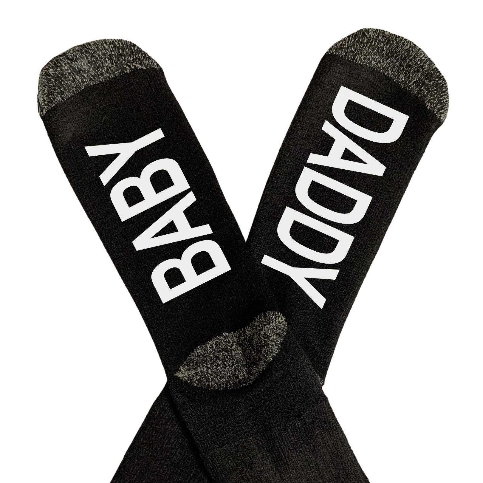 Men's 12-15 BABY DADDY Novelty Word Socks