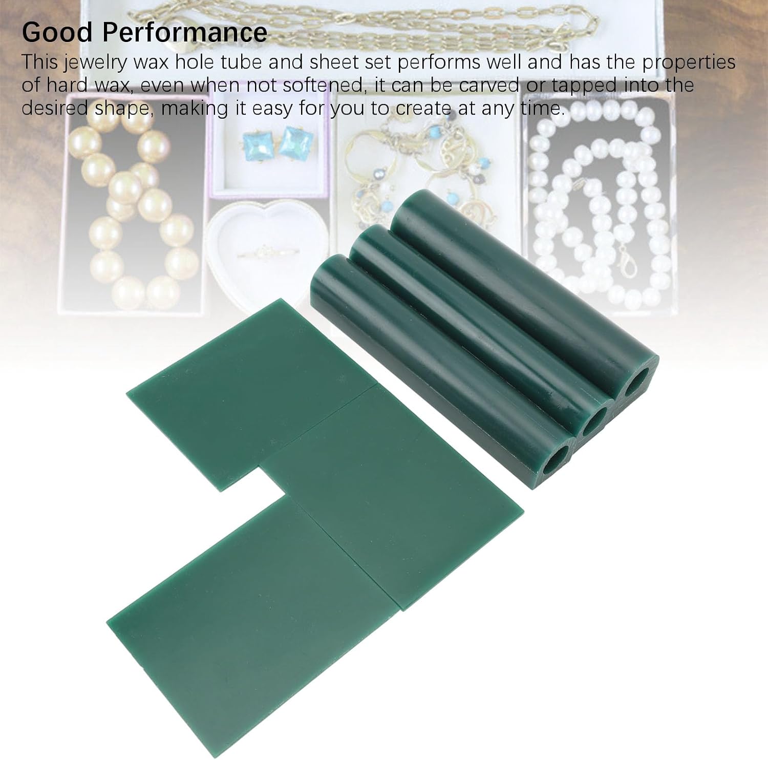 Green Carving Wax Ring Hole Tube for Making Rings, Carving Wax Blocks, 6PCS Ring Wax Making Kit, Jewelry Carving Moulding Wax Tool(T100,T150,T200)