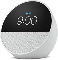 Echo Spot com Alexa (Geração mais recente) | Despertador inteligente com som vibrante | Cor Branca