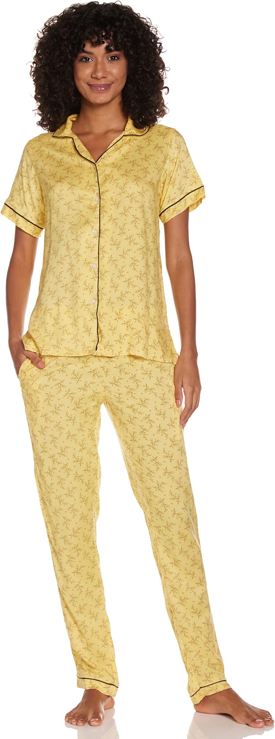Longies Women's Rayon Pyjama Night Suit Pajama Set