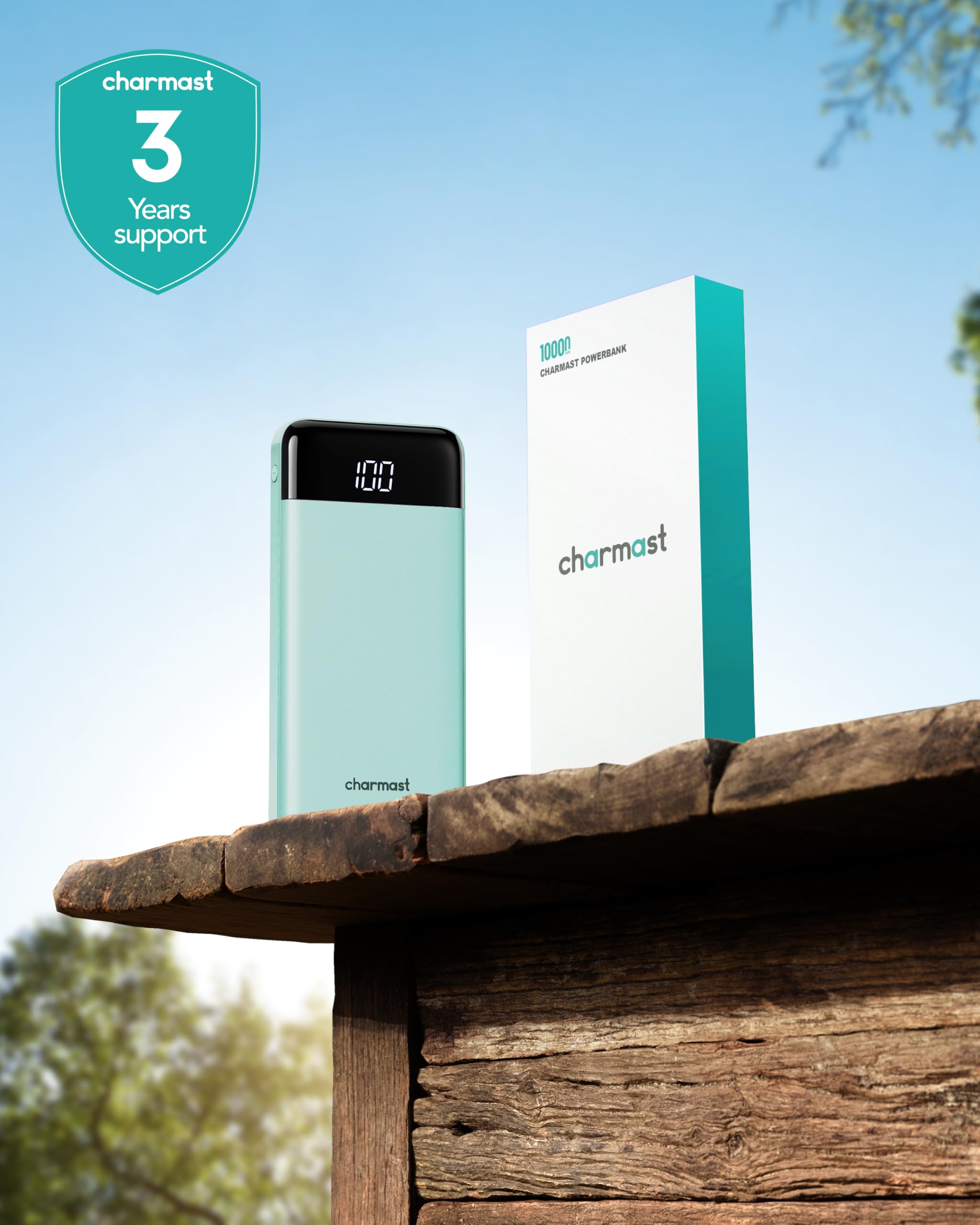 charmast 10000mAh Power Bank Portable Charger with 4 Built-in Cables view 9