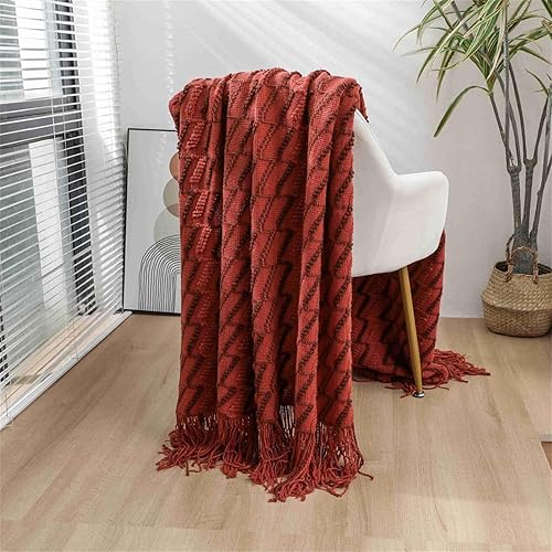 Miniatura 3 de Manta de punto, 50 x 60 pulgadas, mantas texturizadas para sofá, cama, sofá, viajes, manta tejida de punto para mujeres, hombres y niños, manta