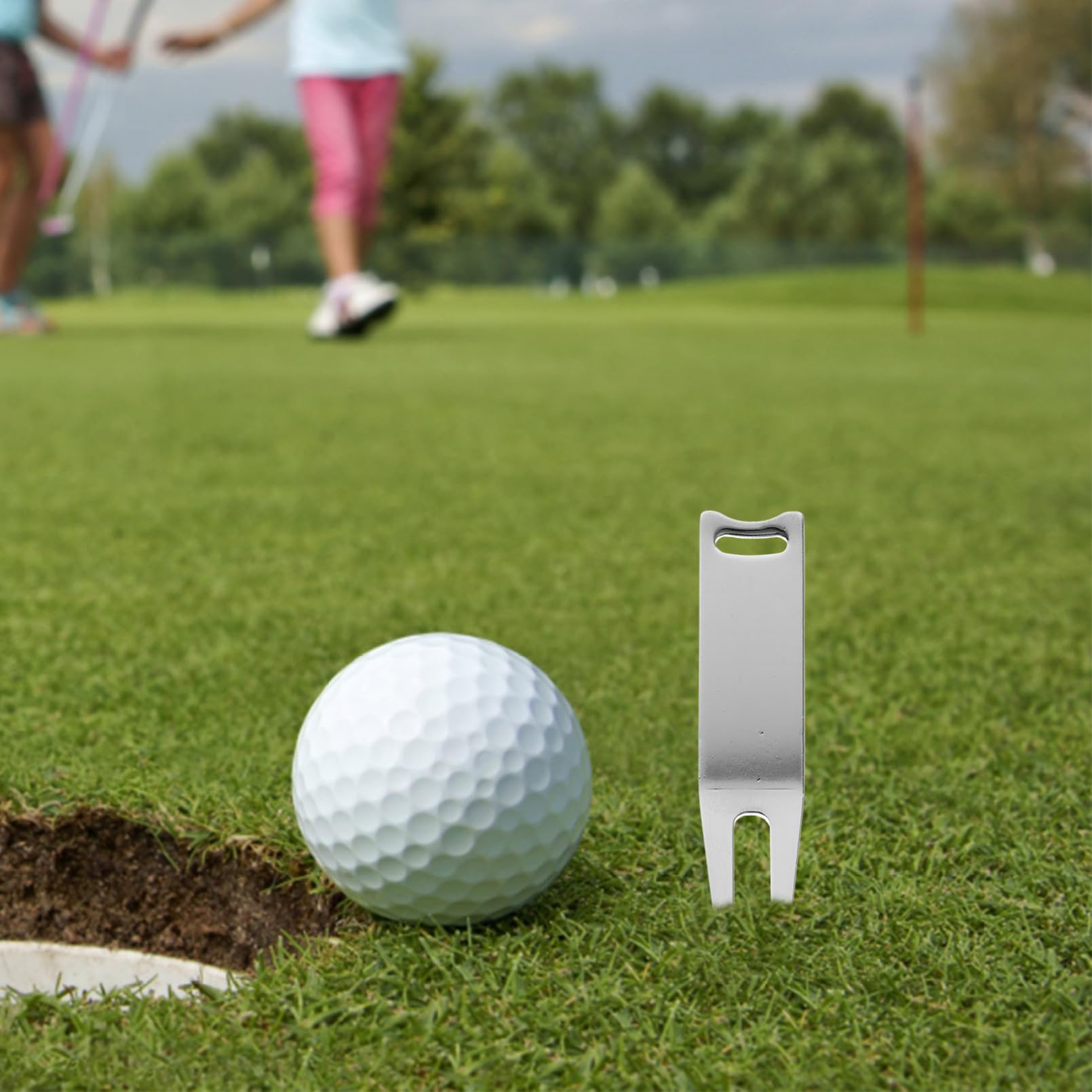 Toddmomy Golfgabel Golf Divot Rillenschärfer Golf Golf-Werkzeuge Entfernung Pitchgabeln Für Den Golfsport Golf-Divot-Tool Reparaturwerkzeuge Für Divots Eisen Silber