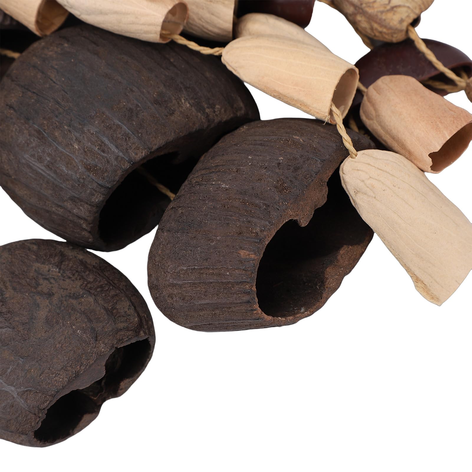 Handgemachtes Naturschalen Windspiel Zusammengesetzt von 54 Naturschalen Yoga Meditationsinstrument 4 Muscheltypen Muschelrassel Innen- und Außen Dekor für Klangentspannung