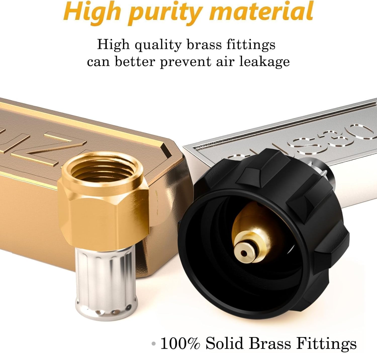 NUPICK 6FT 0-30 PSI Adjustable High Pressure Propane Regulator with 0~60PSI Gauge Gas Flow Indicator，Propane Regulator with Hose for LP Gas Cooker, Burner, Turkey Fryer, Smoker