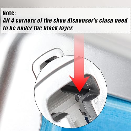 Miniatura 4 de Dispensador automático de fundas para zapatos con fundas desechables para el hogar, oficina, supermercado, fábrica, laboratorio (plateado)