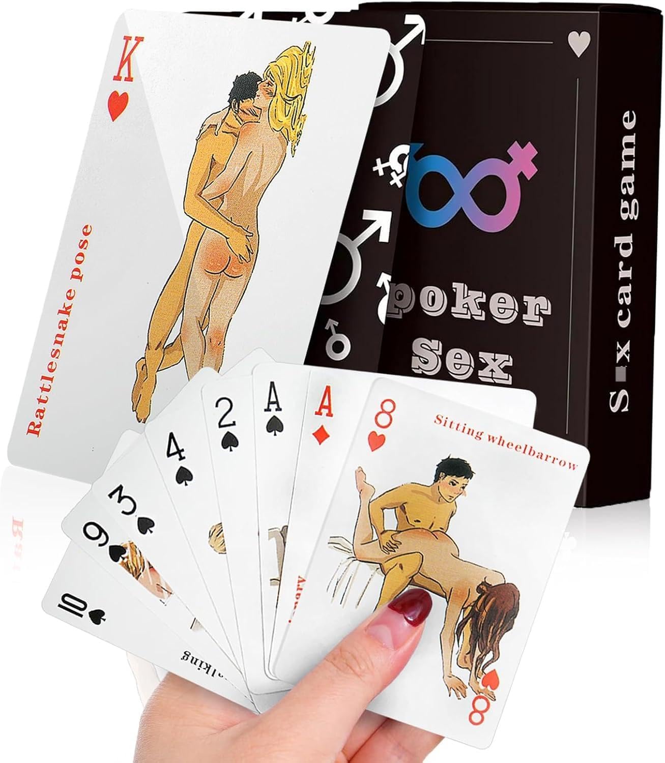 Couples Games for Adults Bedroom Enioy 𝐒𝐞𝐱 Accessories Sex Game for Date Night Couple Adult Board Game to Spice Up Intimacy Naughty Challenges for QLPKP 2haolianjie M/Q2 (Black-B)