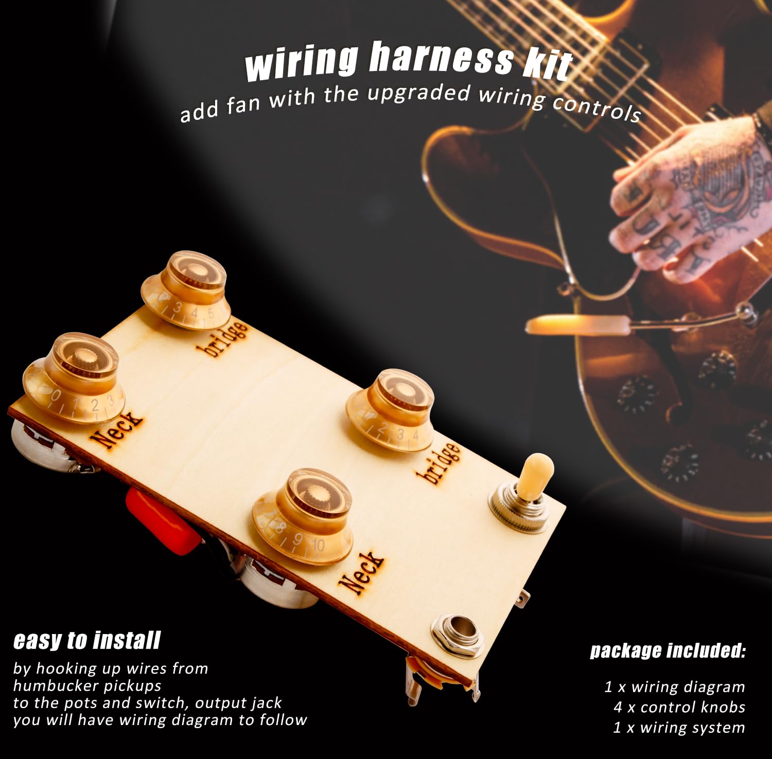 Amazon | LAMSAM はんだ付け済み配線ハーネス レスポールスタイル