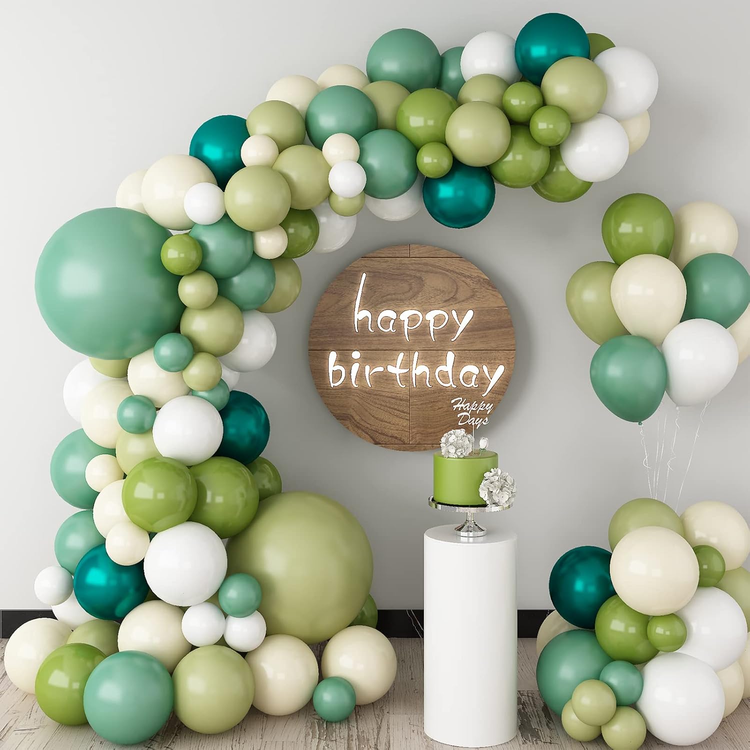 Buy Sage Green Balloon Arch, 122 Pcs Green Balloon Arch Kit with Sage