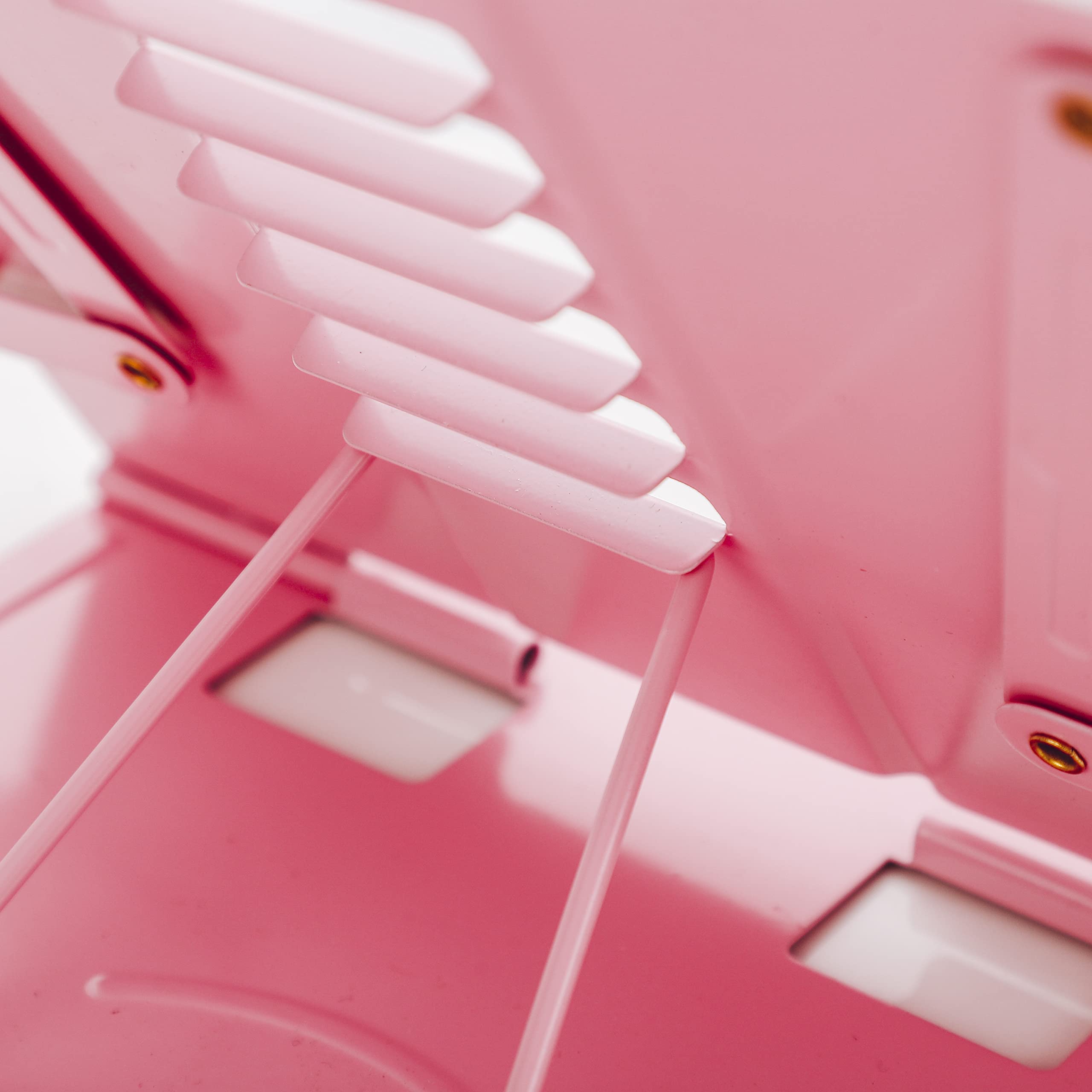CLUEMART Printed Book Stand Holder Rocket - Portable Metal Desktop Adjustable Foldable Cookbook Holder,Recipe Book Holder,Textbook Stand,Book Stands & Holders for Reading (Light Pink) 4