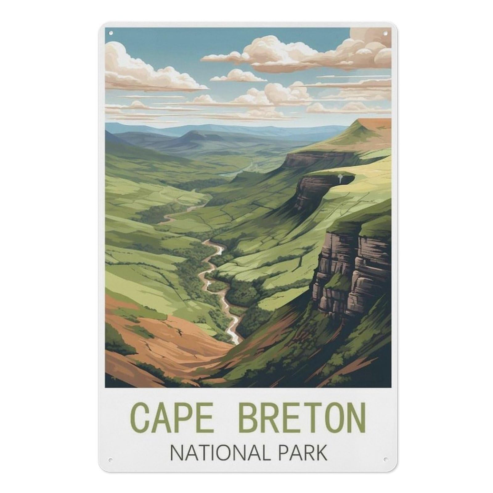 Cape Breton National Park，Bath Room Decor, Nursery Decor, Home Decor, Bathroom Wall Art Tin plaque(15x30cm）6x12 inch-W96