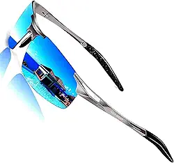 Óculos de sol Driving HD polarizados UV400 ultra leves Al-Mg Golf Fishing Outdoor