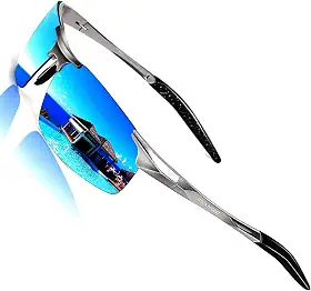 Óculos de sol Driving HD polarizados UV400 ultra leves Al-Mg Golf Fishing Outdoor