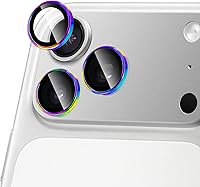 Vista 27 de Compatible con iPhone 13 Pro para iPhone 13 Pro Max, protector de lente de cámara antiarañazos, vidrio templado 9H, protector de cámara de metal a