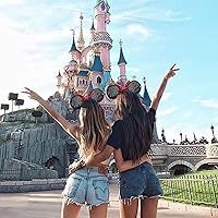 Vista 133 de FANYITY Orejas de ratón, diadema de lentejuelas con orejas de ratón para niños, niñas y mujeres (MN)