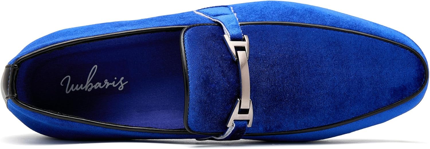 UUBARIS Men's Velvet Loafers Slip-On Comfortable Formal Dress Shoes Wedding Tuxedo Casual Oxfords - Image 5