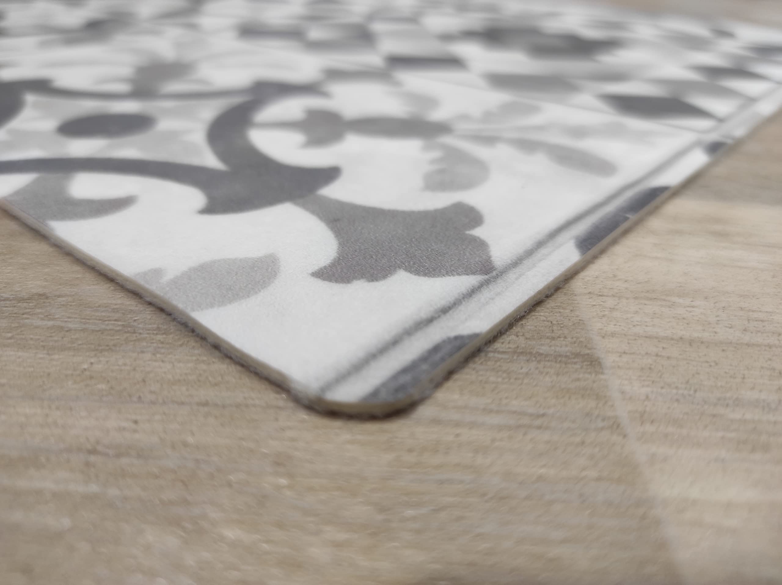 Tadi & Imperio1979 Tapis vinylique hydraulique très Long carrelage Multicolore pour Cuisine, Couloir, Toilettes, Chambre à Dos PVC antidérapant.