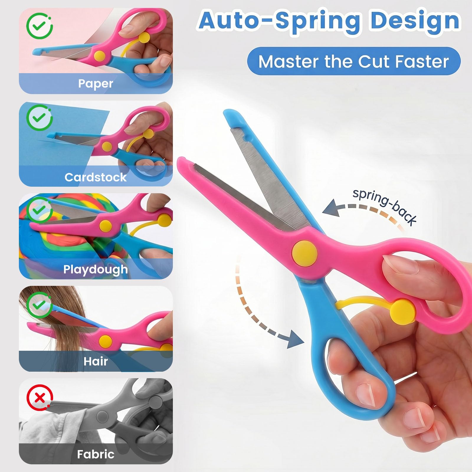 Amazon.com : LovesTown Kids Craft Scissors, 6PCS Blunt Tip Safety