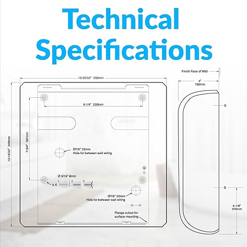 Miniatura 7 de Bobrick 7128 TrimLine Series 304 secador de manos automático montado en superficie ADA de acero inoxidable, con acabado satinado, 115 V