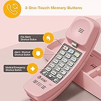 Vista 38 de Teléfono con cable AT&T 688 pies, Negro