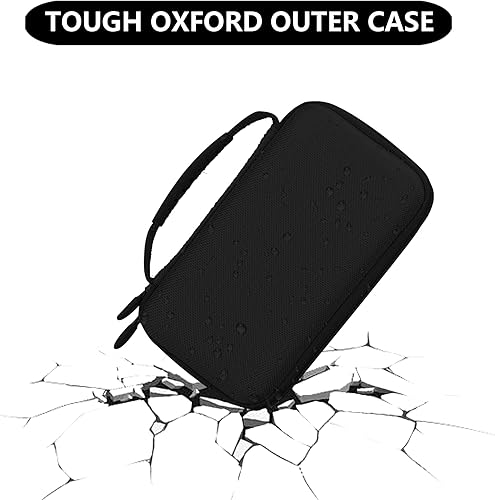 Miniatura 5 de Leayjeen Funda portátil compatible con kit de monitor de glucosa en sangre, contiene glucómetro, dispositivo de punción, tiras de prueba de azúcar