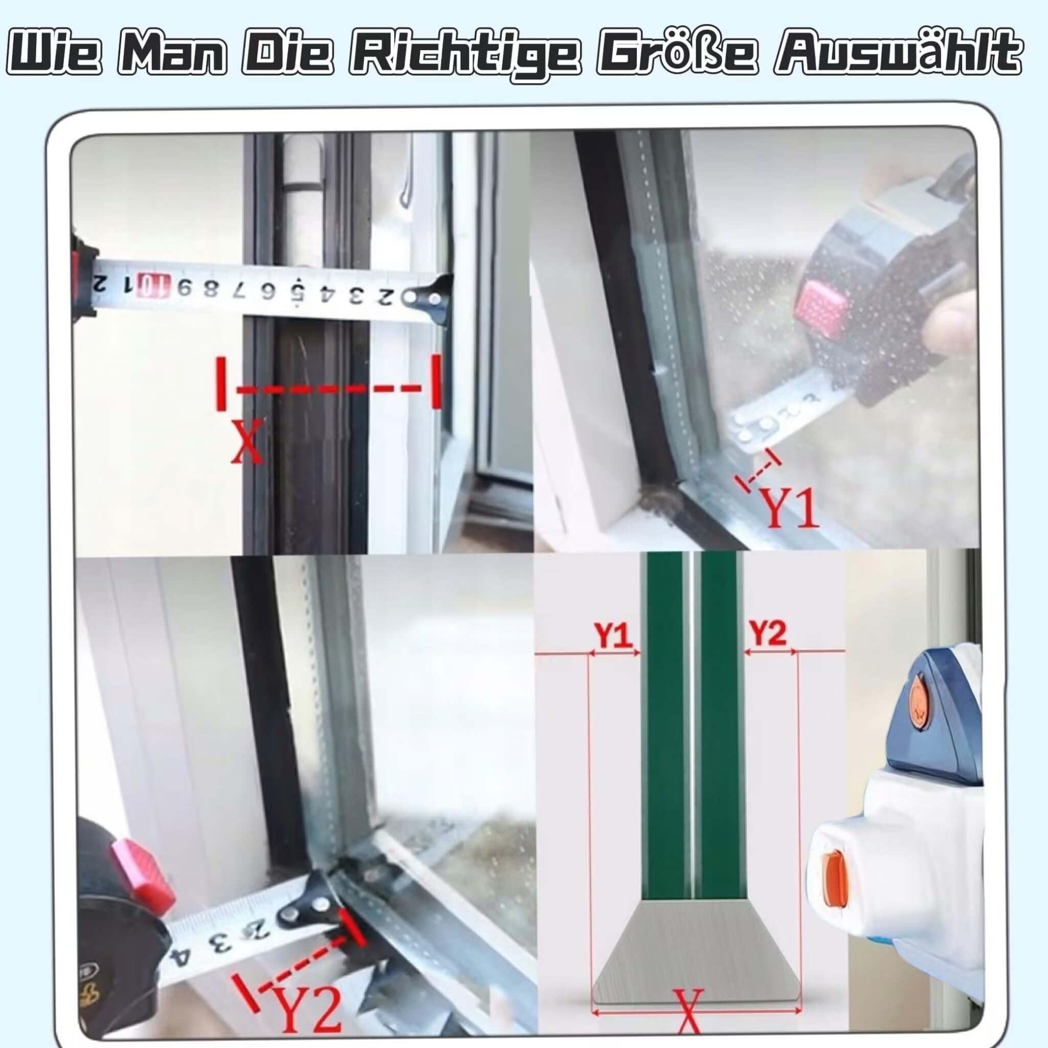 Hooha Doppelseitiger Magnet-Fensterreiniger mit 140ml Wassertank&6 Stufen magnetisches Für Glasdicke 8-40mm bei Fenstern, Schiebetüren, Wintergärten for High Windows Window Cleaner Magnetic