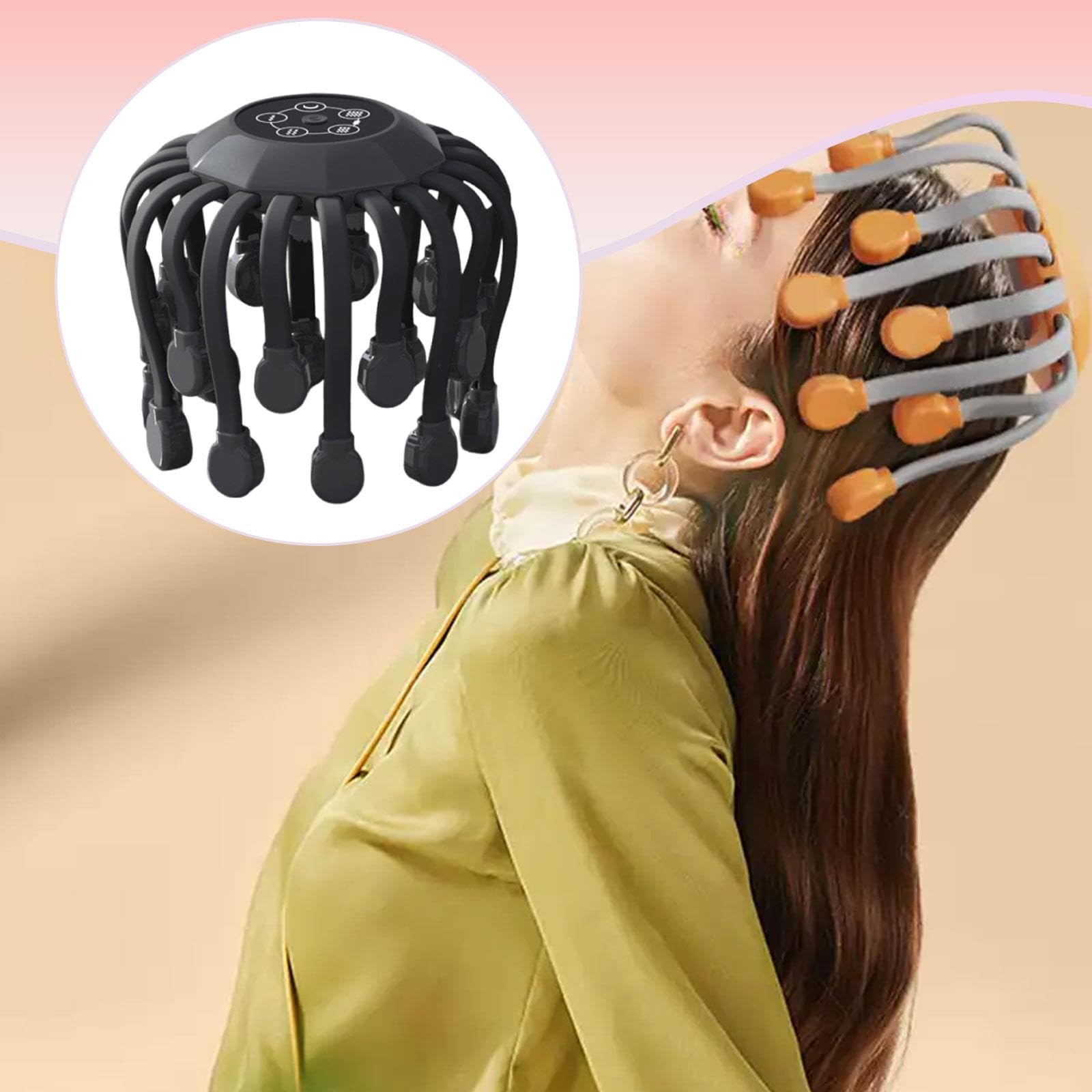 Masajeador Eléctrico Cabezales de Masaje, Diseño de PP, Niveles de Intensidad, Portátil, Relajante, Apto para Hombres Y Mujeres, Ideal Par, Negro