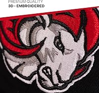 Vista 3 de Desert Cactus Winston-Salem State University Gorra de béisbol Rams WSSU con ala bordada, correa de tela ajustable para adultos (estilo A) negro