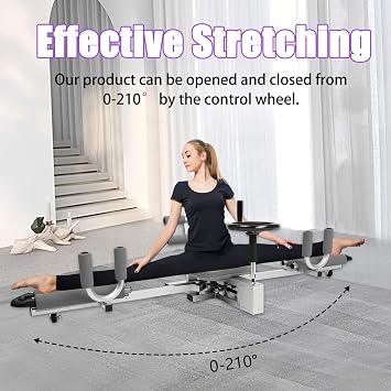 Rigel Leg Stretcher, 330LBS Leg Stretch Machine, Heavy Duty Steel Frame Equipment Splits Machine, Leg Stretching Training Machine for Home Gym Split Machine Training Fitness Equipment, Gray