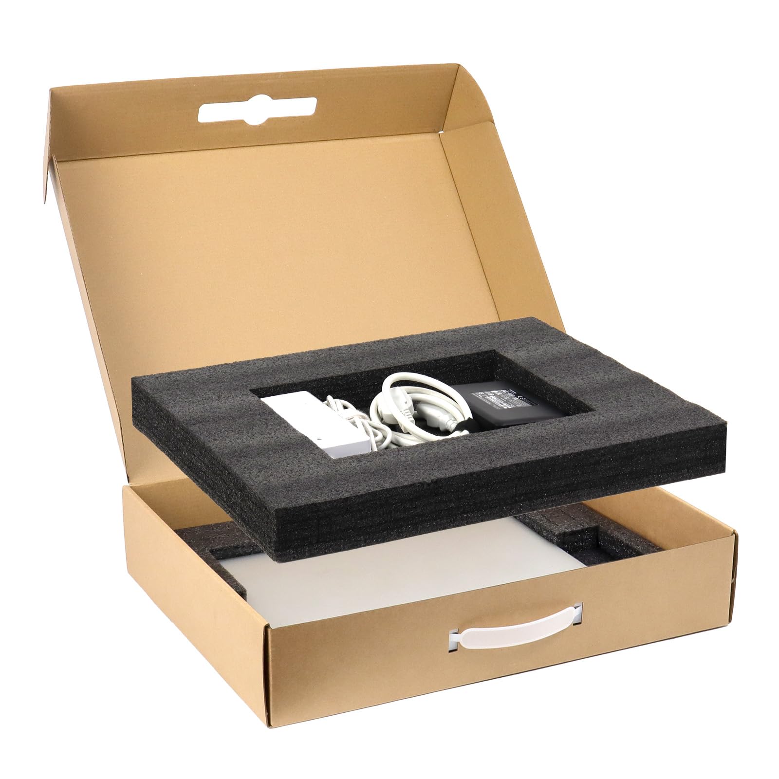 Laptop Shipping Box with Foam, Secure Laptop Box, Cardboard Mailer Box for Shipping, Fit Most 13-17 Inch Notebook Computer Packing