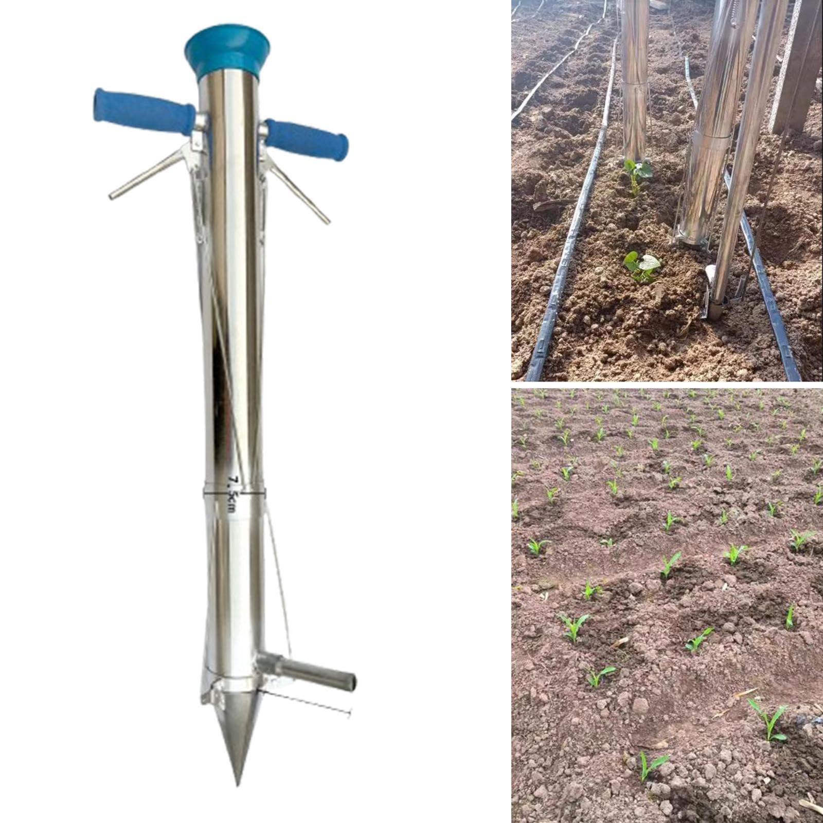 KESOTO Long Handheld -Glühbirnen -Pflanzer -Gartenwerkzeug Schwerlast -Kee -Widerstands -Sod -Plugger, Doppelgriff