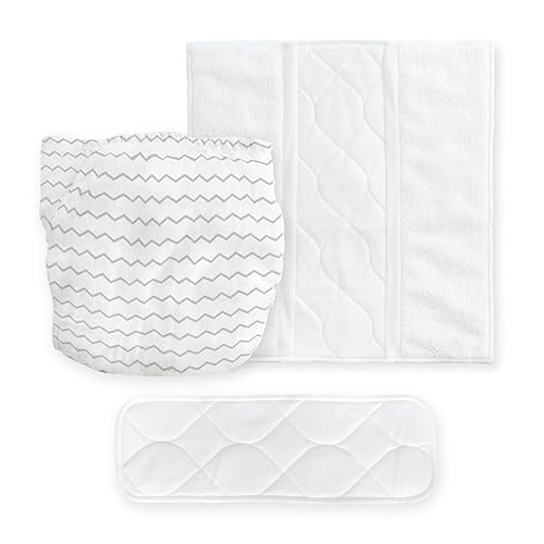 Amazing Baby SmartNappy de muselina de algodón, cubierta híbrida de tela NextGen + 1 inserto reutilizable de tres pliegues + 1 refuerzo
