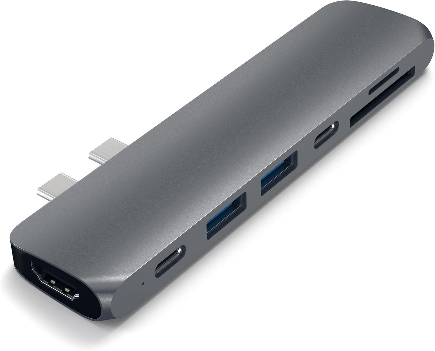 Satechi USB C Hub Adapter connected to a MacBook Pro