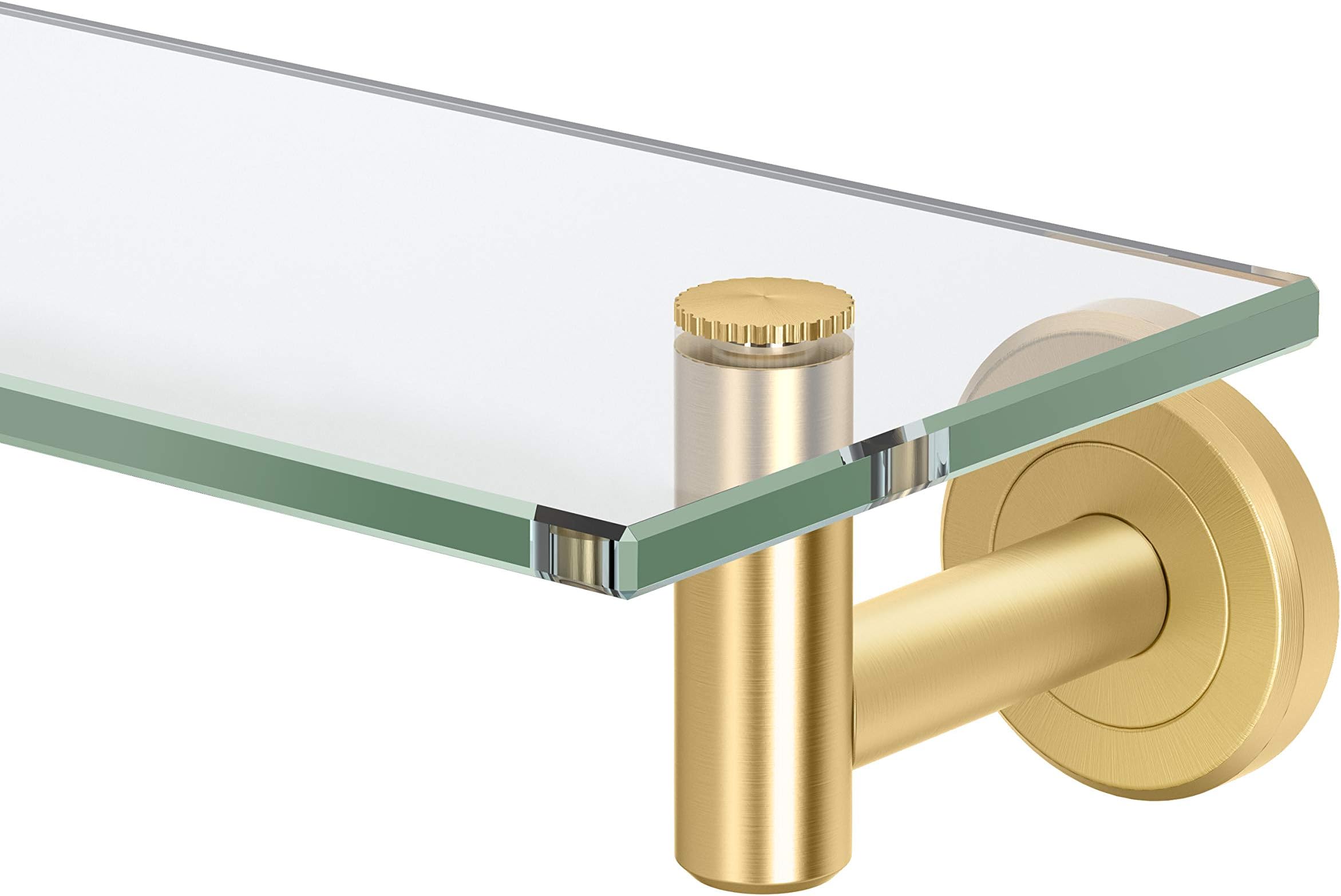 Gatco4236 Latitude II, Glass Shelf, 20”, Brushed Brass