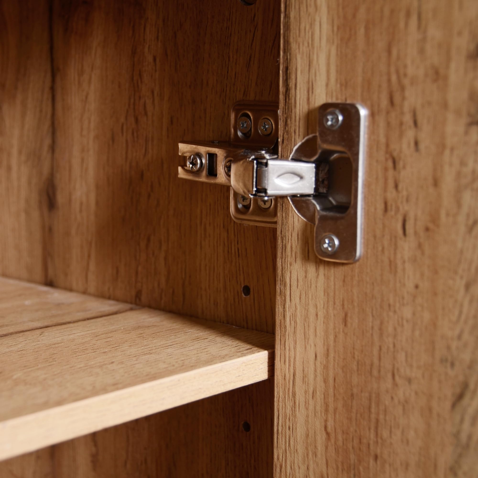 Merax Garderoben-Set mit Spiegel & Schuhschrank, Wandgarderobe 191,5x105x40 cm, 4 Kleiderhaken & Garderobenstange, Sitzbank mit Schuhfächern für 9-12 Paar Schuhe, Flurgarderobe, Schwarz + Holz