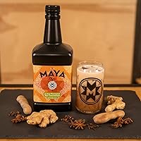 Vista 8 de Maya Tea Concentrado de té negro dulce inspirado en Tailandia con bomba, 64 onzas líquidas, base de té especiado con anís, tamarindo y clavo
