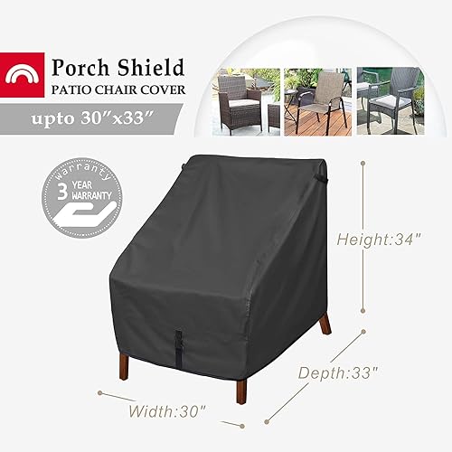 Miniatura 2 de Porch Shield Fundas para sillas de patio, impermeables, para asiento profundo, para silla de césped, 30 pulgadas de ancho x 33 pulgadas de