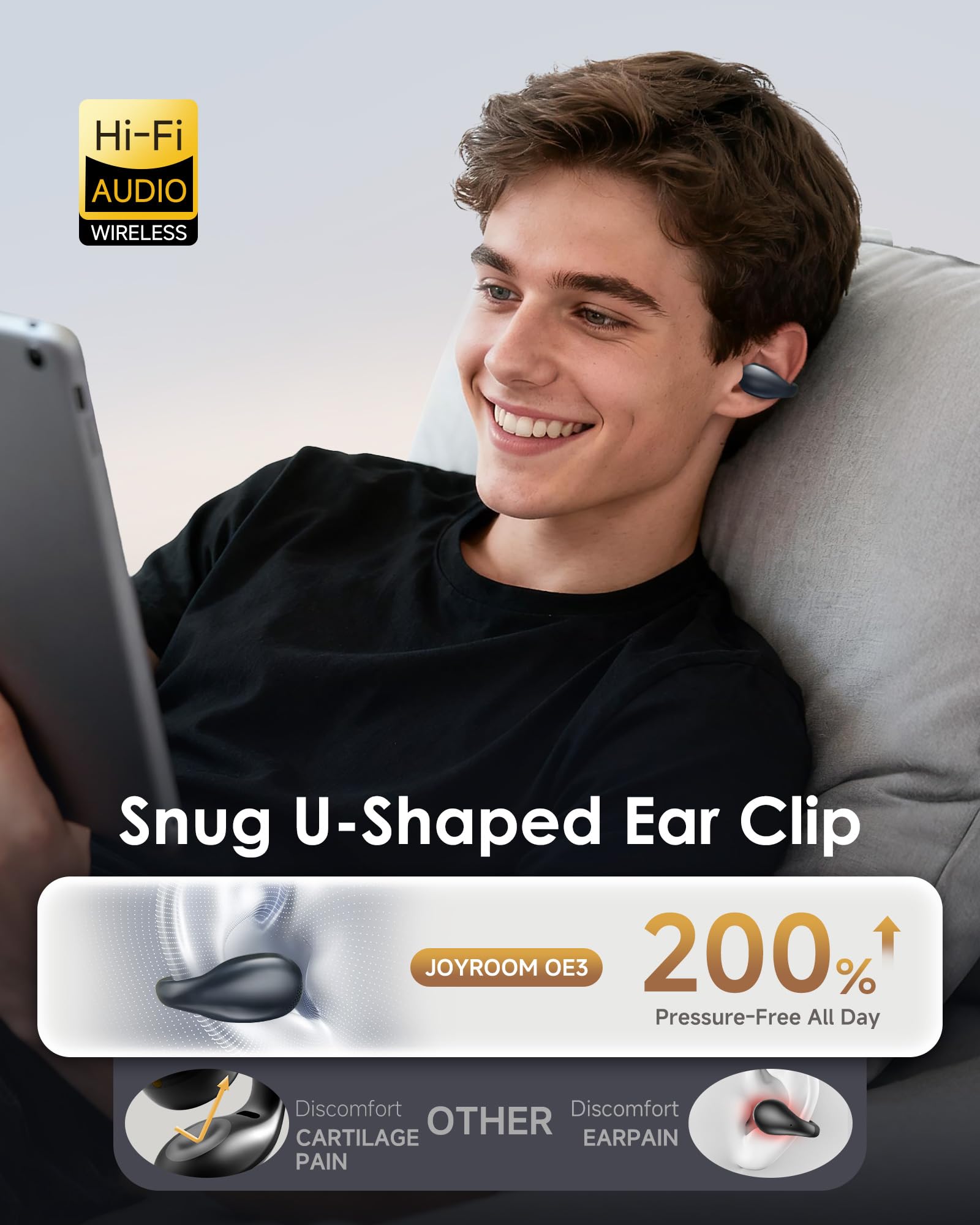 King Lucky Bluetooth Earphones 5.4 Open Ear IP56 - Dettaglio