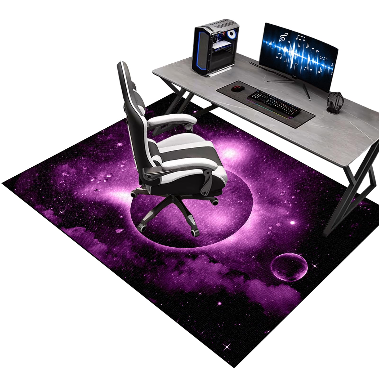 Office Gaming Chair Mat for Carpet, Office Chair Mats for Carpeted and Hardwood Floor, Heavy Duty Floor Protectors for Rolling Chairs, Desk Chair Mat for Carpeted Floors, Protector Rug 180 x 220 cm