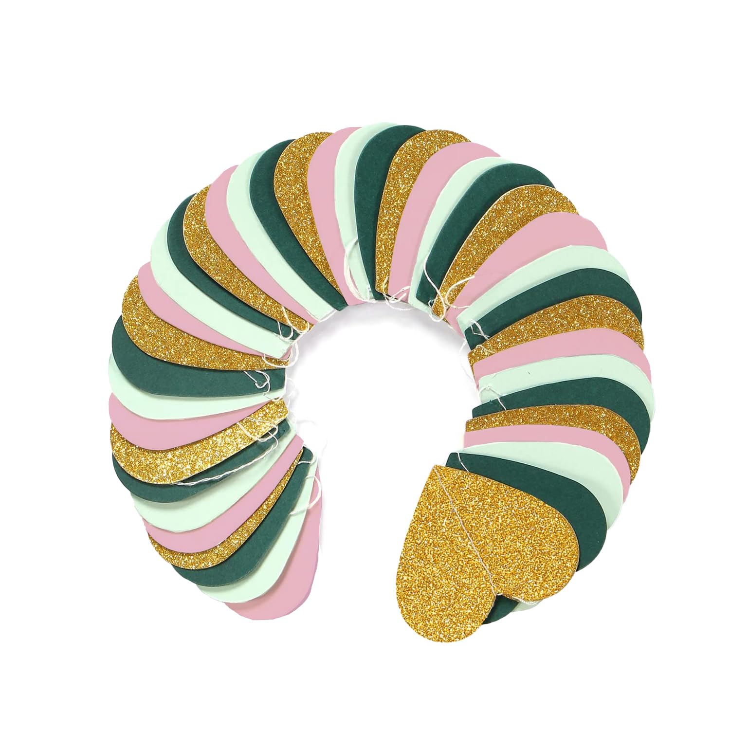 Guirnalda De Corazón De 4 Cordas, Banner De Cinta De Decoración Colgante De Boda, Guirnalda De Corazón De Salvia, Decoración De Fiesta De San Valentín