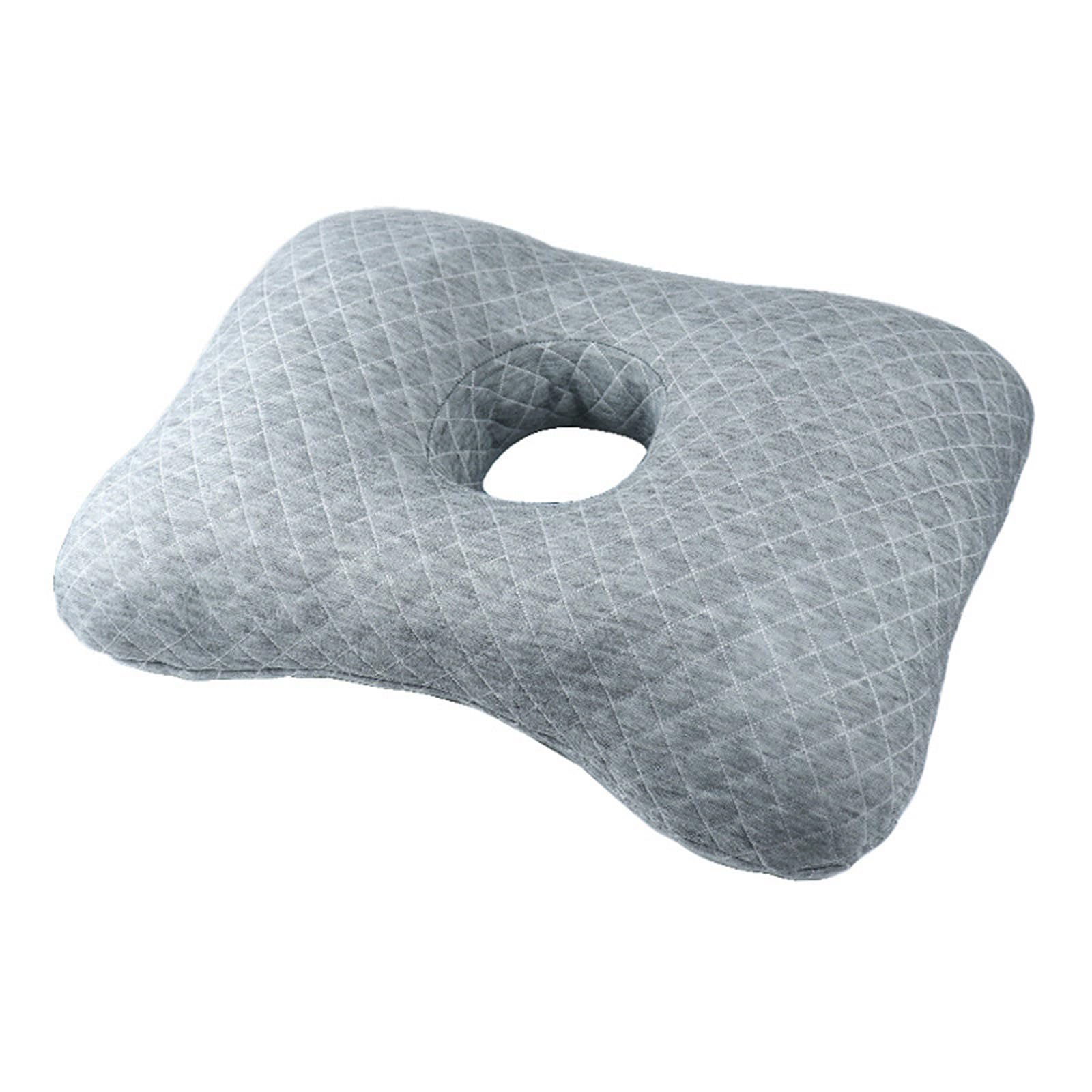 NMFLAB Side Sleepers Ear Piercing Pillow with Ear Hole Design Pressure Relief Provide Head and Neck Piercing Pillow