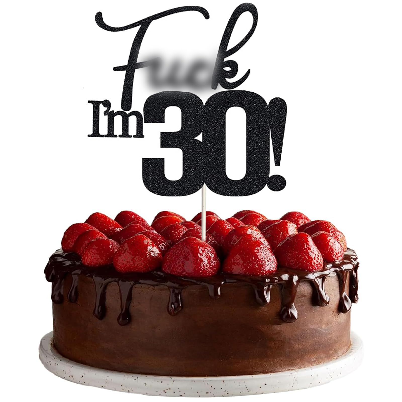 VIKY® Cake Topper Geburtstag 30,"F**k I'm 30!" Cake Topper Mann Frauen,30 Geburtstag Deko Kuchen Toppers,Glitter 30. Geburtstags Tortendeko,30th Birthday Kuchendeko,30 Geburtstagsparty Kuchen Deko